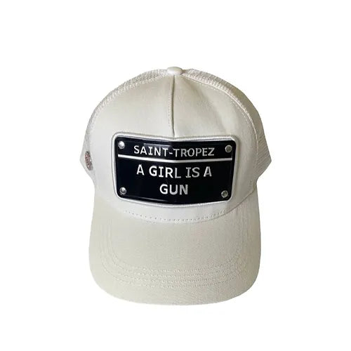 Casquette "A GIRL IS A GUN" Saint-Tropez