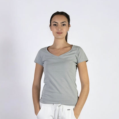 T-SHIRT COL V SLIM FIT Femme